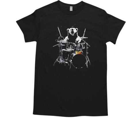 Bear playing drums graphic T-Shirt