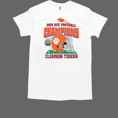 Clemson Tigers 2024 ACC Football Conference Champions Helmet T-Shirt