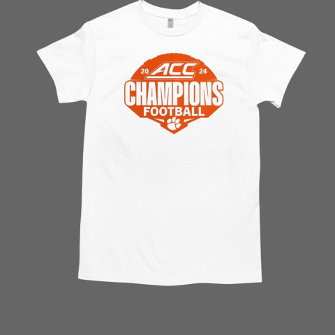 Clemson Tigers 2024 ACC Football Conference Champions Logo T-Shirt