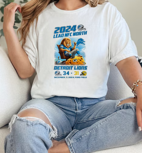 Detroit Lions 2024 Lead NFC North Champions  Classic Womens T-shirt