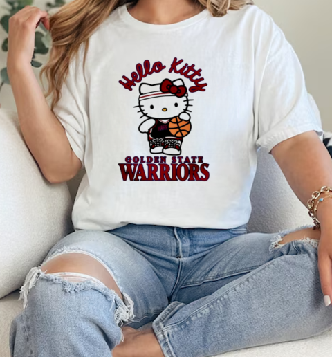 Golden State Warriors Hello Kitty Night 2024 Basketball  Classic Womens T-shirt