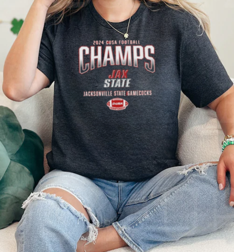 Jacksonville State Gamecocks 2024 C USA Football Conference Champions  Classic Womens T-shirt