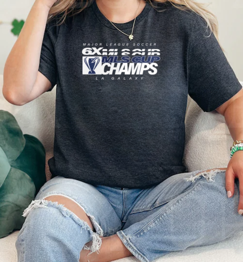 LA Galaxy Six Time MLS Cup Champions Banner Years  Classic Womens T-shirt