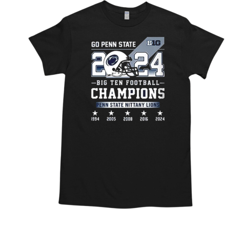 Penn State Nittany Lions 2024 Big Ten Football Champions Celebrate T-Shirt