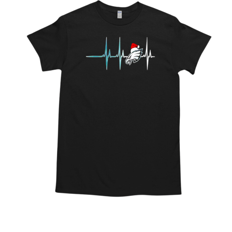 Philadelphia Eagles Christmas heartbeat T-Shirt