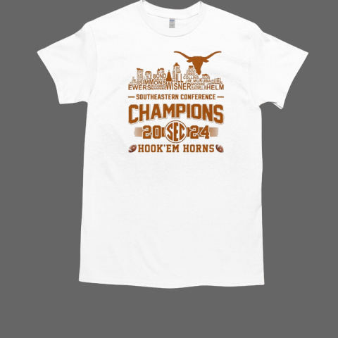 Texas Longhorns Team SEC Football Champions 2024 T-Shirt