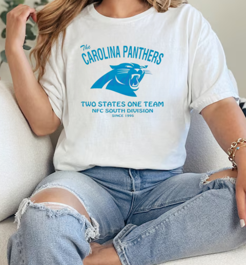 The Carolina Panthers all Two States One Team NFC South Division since 1995  Classic Womens T-shirt