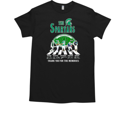 The Michigan State Spartans Abbey Road 1884 2025 thank you for the memories signatures T-Shirt