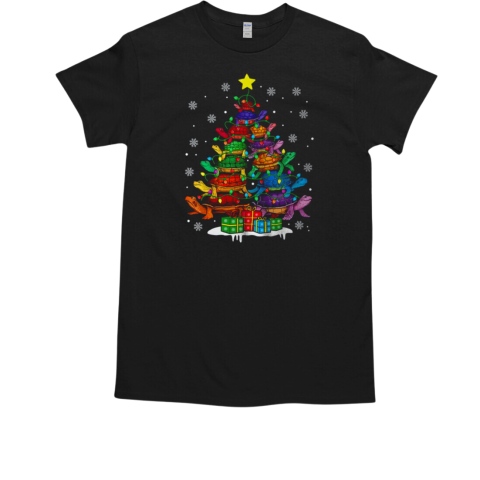 Turtle Tree Christmas Tree Adorable Turtle Christmas Lover T-Shirt