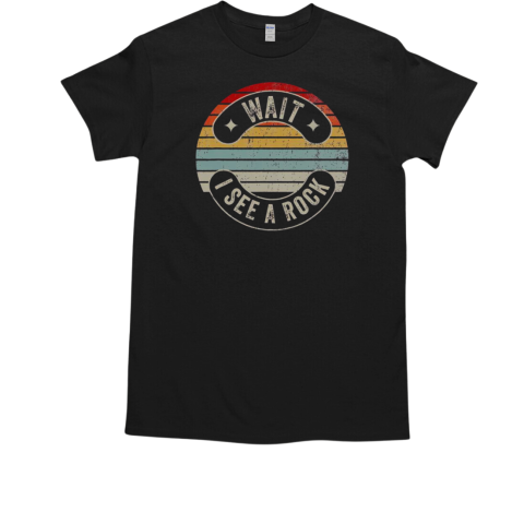 Wait I See A Rock Retro Sunset T-Shirt