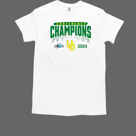 2024 Big Ten Football Conference Champions Oregon Ducks Endzone Rush T-Shirt