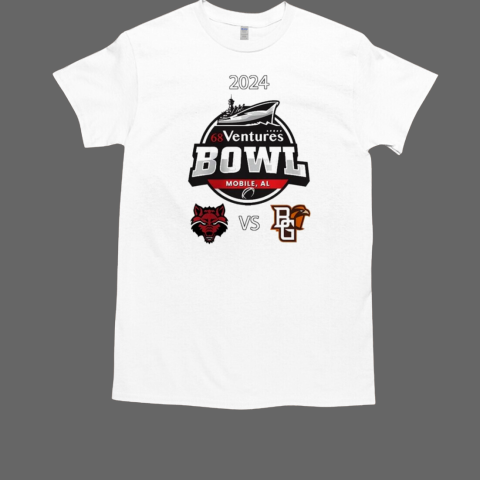 Arkansas State Red Wolves Vs Bowling Green Falcons 2024 68 Ventures Bowl On December 26th NCAA Division T-Shirt