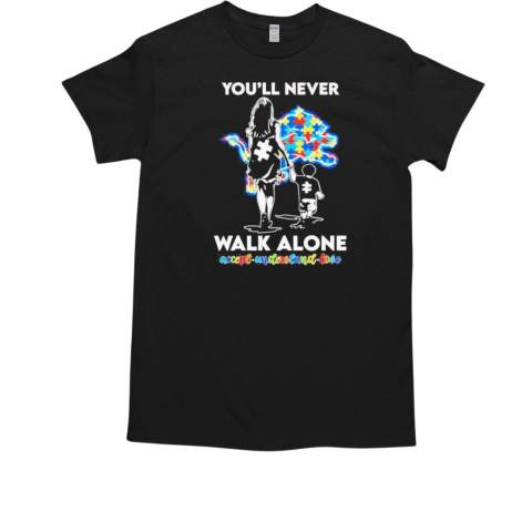 Detroit Lions mothers and son you'll never walk alone accept understand love T-Shirt