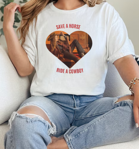 Heart Save A Horse Ride A Cowboy T-Shirt