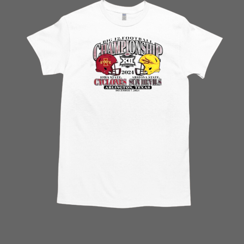 Iowa State Cyclones Charcoal 2024 Big 12 Football Championship Bound T-Shirt