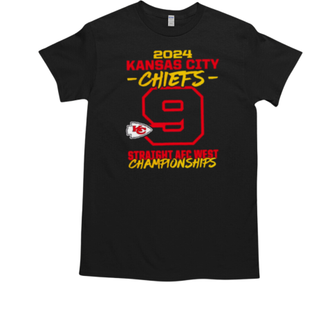 Kansas City Chiefs 9 Straight AFC West Division Championship T-Shirt