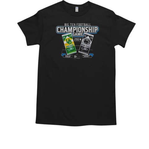 Penn State Vs Oregon Ducks 2024 Big Ten Football Championship Lucas Oil Stadium Tickets T-Shirt