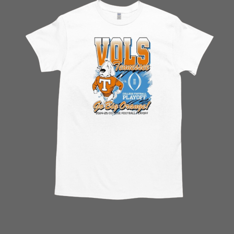 Tennessee Vols Vault Smokey Go Big Orange 2024 25 College Football Playoffs Design T-Shirt