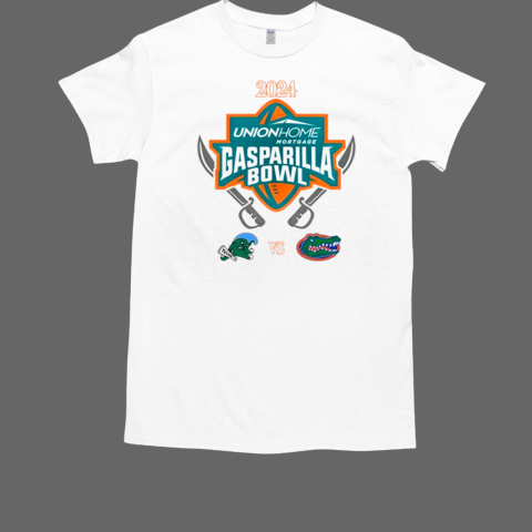 Tulane Green Wave vs. Florida Gators 2024 Union Home Mortgage Gasparilla Bowl Matchup T-Shirt