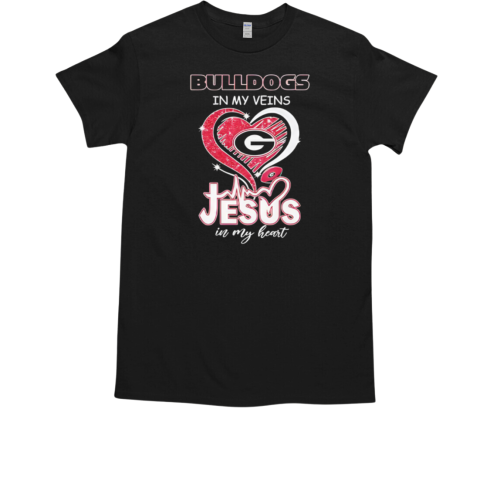 Bulldogs In My Veins Jesus In My Heart T-Shirt