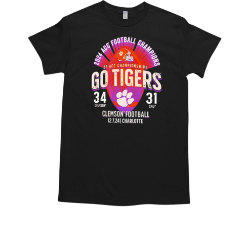 Clemson Tigers Go Tigers 2024 ACC Football Conference Champions T-Shirt