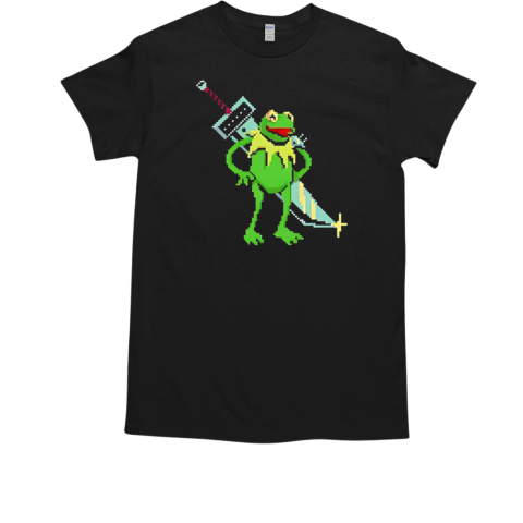 Kermit with Cloud Strife's Buster Sword T-Shirt