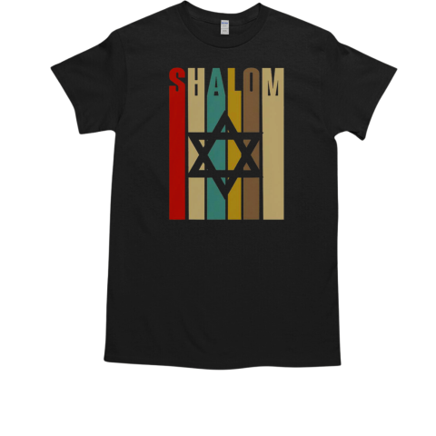 Retro Style Shalom Jewish T With Star Of David Vintage T-Shirt