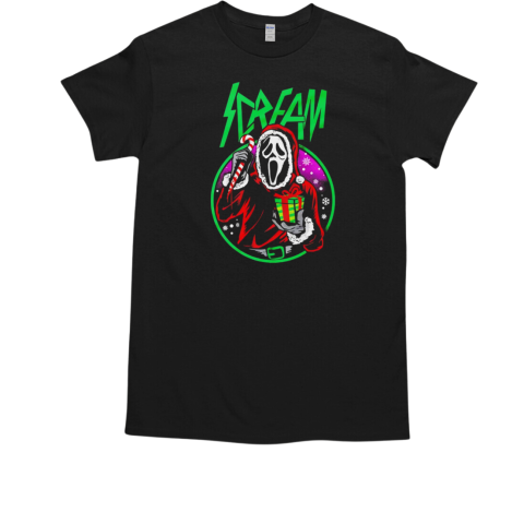 Scream featuring Ghostface at Christmas time T-Shirt