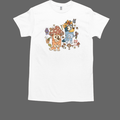 Bluey Mushroom Floral Vintage 2024 T-Shirt