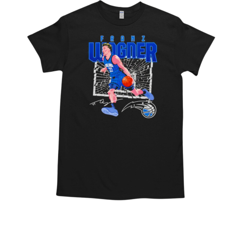 Franz Wagner 22 Orlando Magic shattered signature T-Shirt