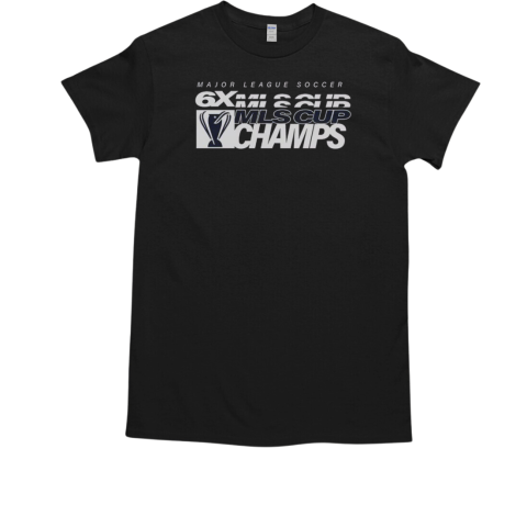 LA Galaxy Six Time MLS Cup Champions Banner Years T-Shirt