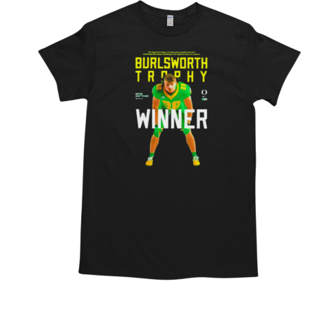 Oregon Ducks Bryce Boettcher 2024 Big 10 Champions Burslworth Trophy Winner T-Shirt