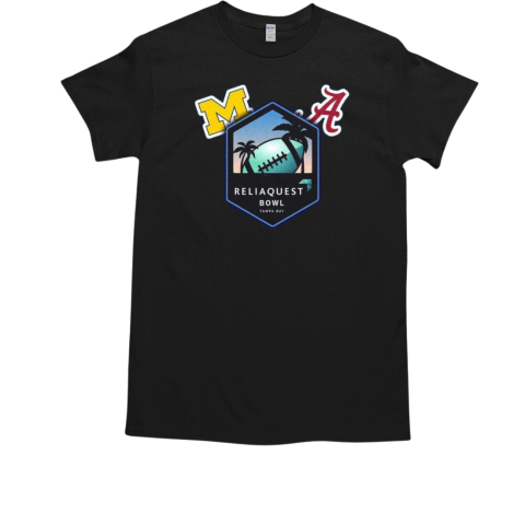 Reliaquest Bowl Alabama Vs Michigan Tampa, FL Dec 31 2024 Logo T-Shirt