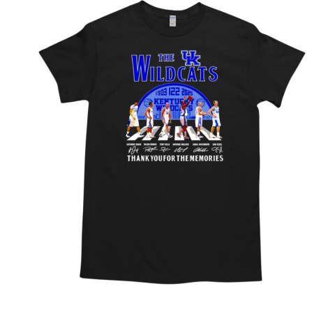 The Kentucky Wildcats Abbey Road 122 years The Legends 1903 2025 thank you for the memories signatures T-Shirt