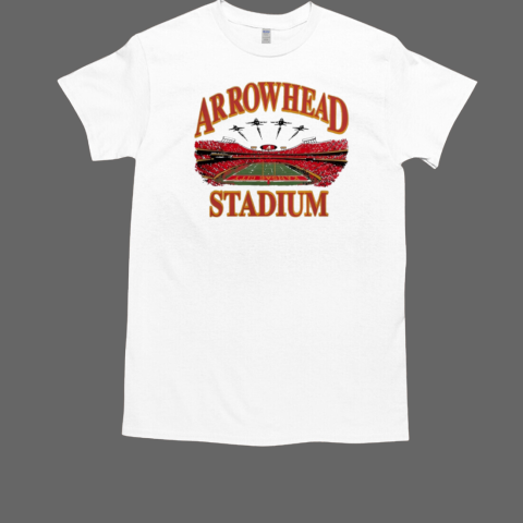 Charlie Hustle Shop Grey Arrowhead Stadium Flyover T-Shirt