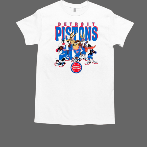 Detroit Pistons Looney Tunes characters NBA basketball T-Shirt