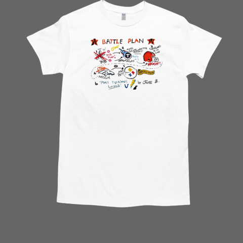 Joe Burrow's football battle plan map doodle T-Shirt