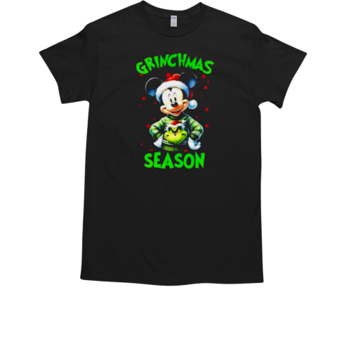 Mickey wear Grinch Grinchmas Season Christmas T-Shirt