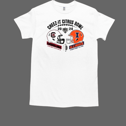 South Carolina Vs Illinois Fighting Illini 2024 Cheez It Citrus Bowl Bound Helmet T-Shirt