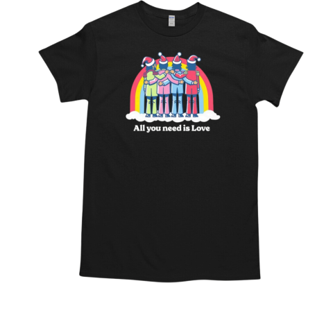 This Christmas all you need is love rainbow T-Shirt