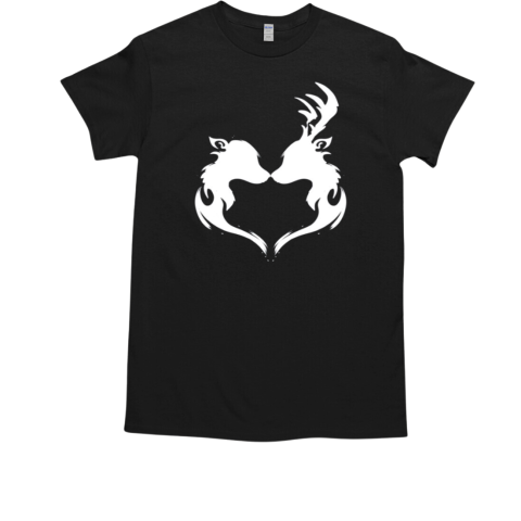 Doe Buck Heart Deer Heart Hunting Love Valentine's Day T-Shirt