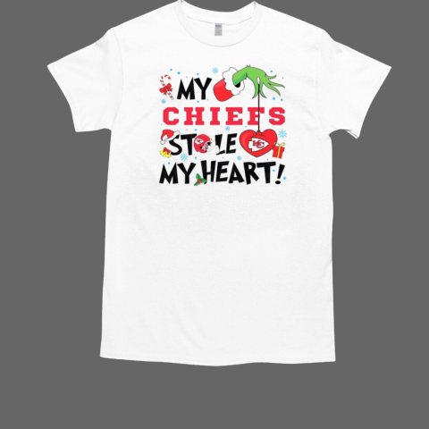 Grinch my Kansas City Chiefs stole my heart Christmas T-Shirt