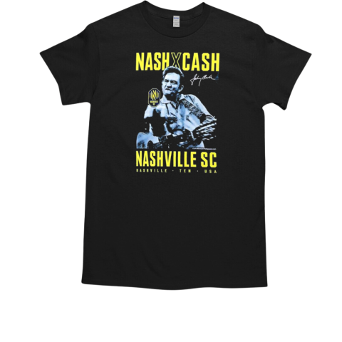 Nash X Cash Nashville SC Johnny Cash finger signature T-Shirt