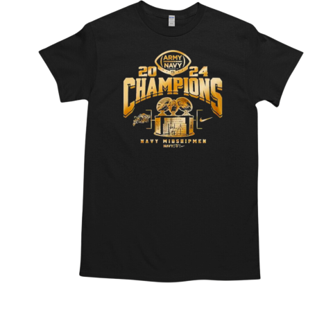 Navy Midshipmen CIC Trophy Champions 2024 Gold T-Shirt