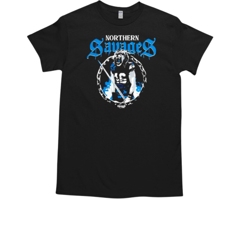 Northern Savages Detroit Lions Jared Goff #16 T-Shirt