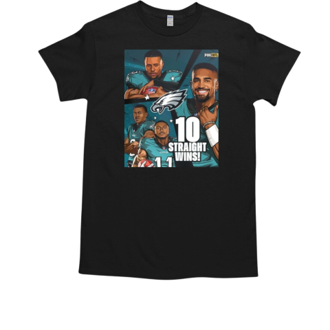 Philadelphia Eagles Fly To 10 Straight Wins 2024 NFL Playoffs T-Shirt