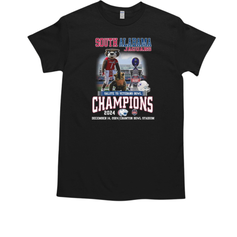 South Alabama Jaguars Salute To Veterans Bowl Champions 2024 T-Shirt