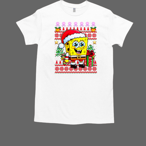 SpongeBob Smile Santa Ugly Christmas 2024 T-Shirt