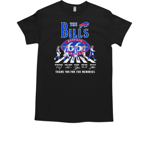 The Buffalo Bills 66 Year 1959 2025 Thank You For The Memories Signatures T-Shirt