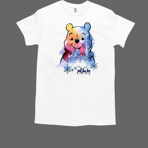 Winnie the Pooh Castle Snowflakes Christmas 2024 T-Shirt